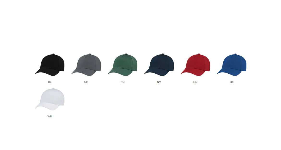 Baseball Cap 5910M - Polycotton 5 Panel Constructed Full-Fit-Five