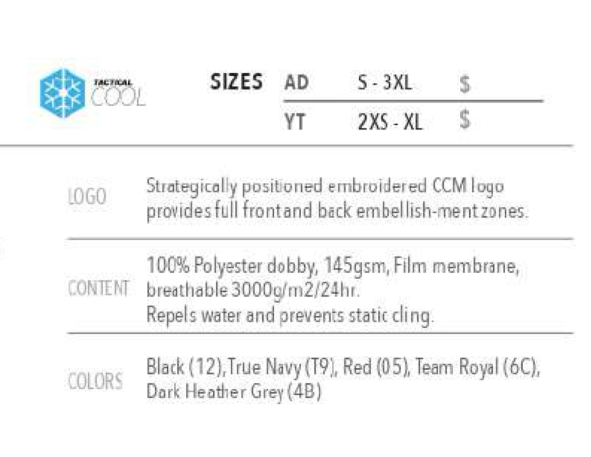 CCM Lightweight Rink Suit Jacket - Black - Large