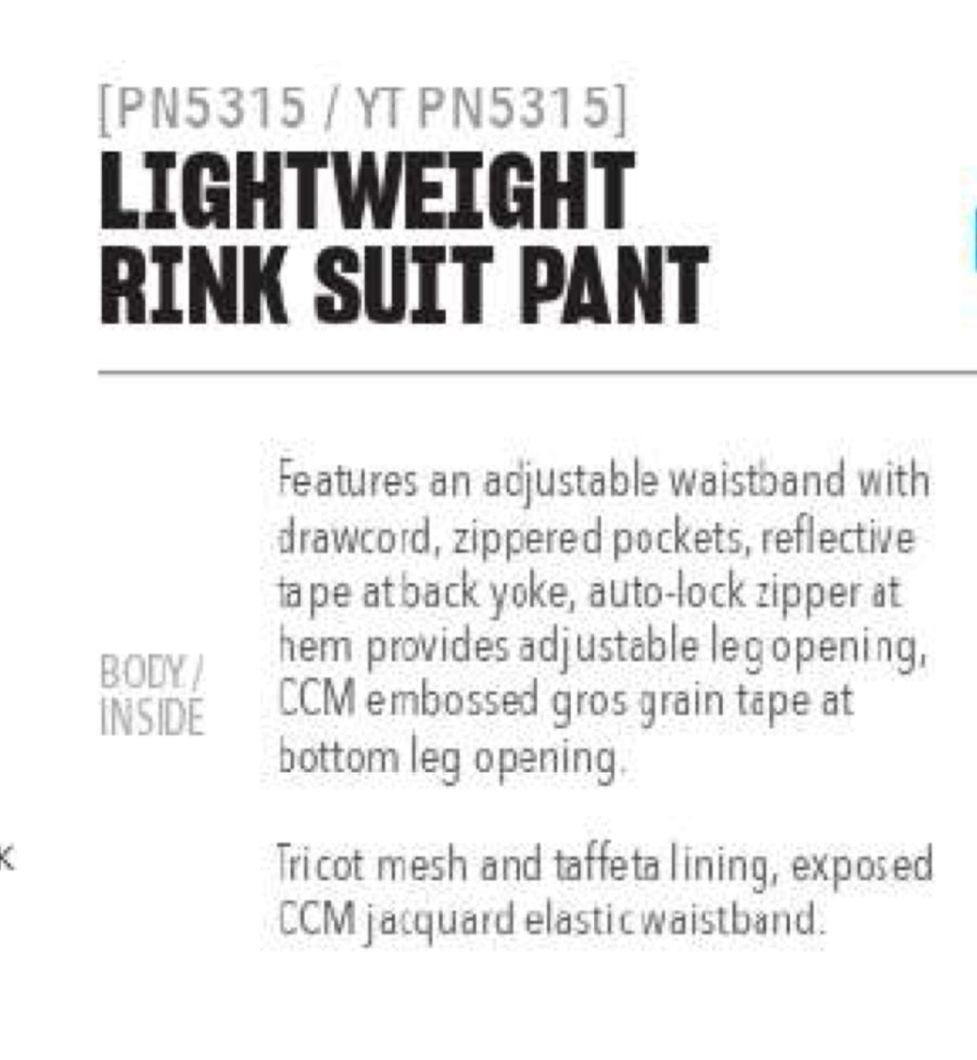 CCM Lightweight Rink Suit Pant