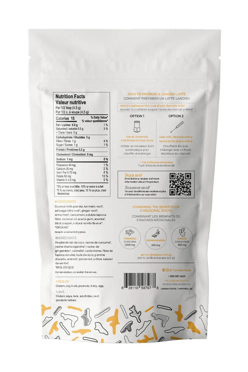 Landish - Golden Latte Mix 135g (Turmeric, Ginger, Ashwagandha)