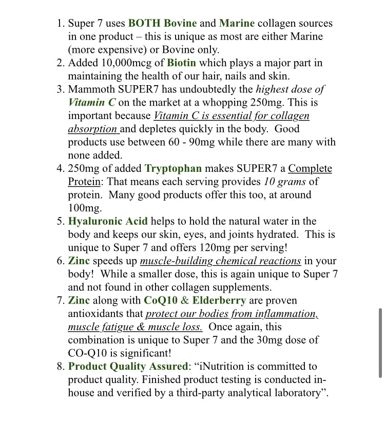 Mammoth Super 7 Collagen - 350g