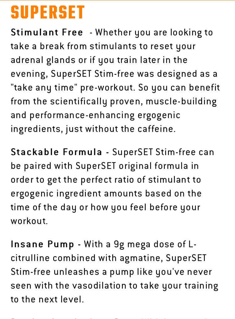 Beyond Yourself- Super Set Stim Free - Red White Boom - 600g