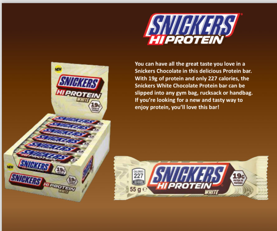 Snickers White - Protein Bar 19gr protein