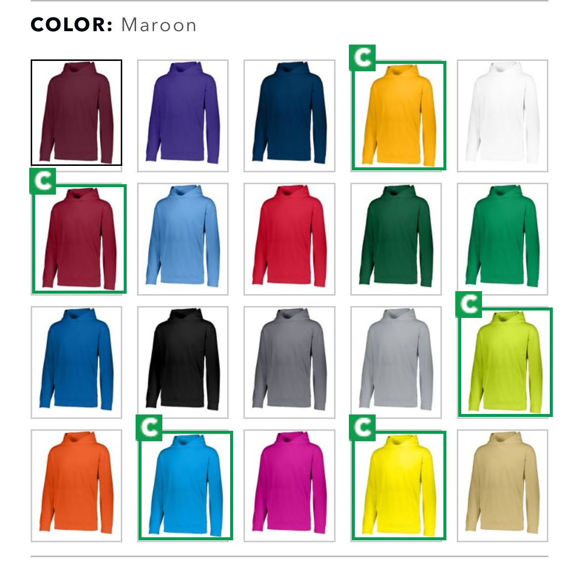 YOUTH WICKING FLEECE HOODIE 5506