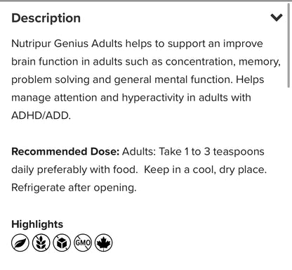 Nutripur - Genius Adult 114ml