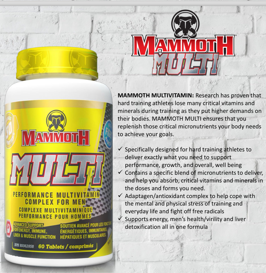 Mammoth Multi - Performance Multivitamin for Men.