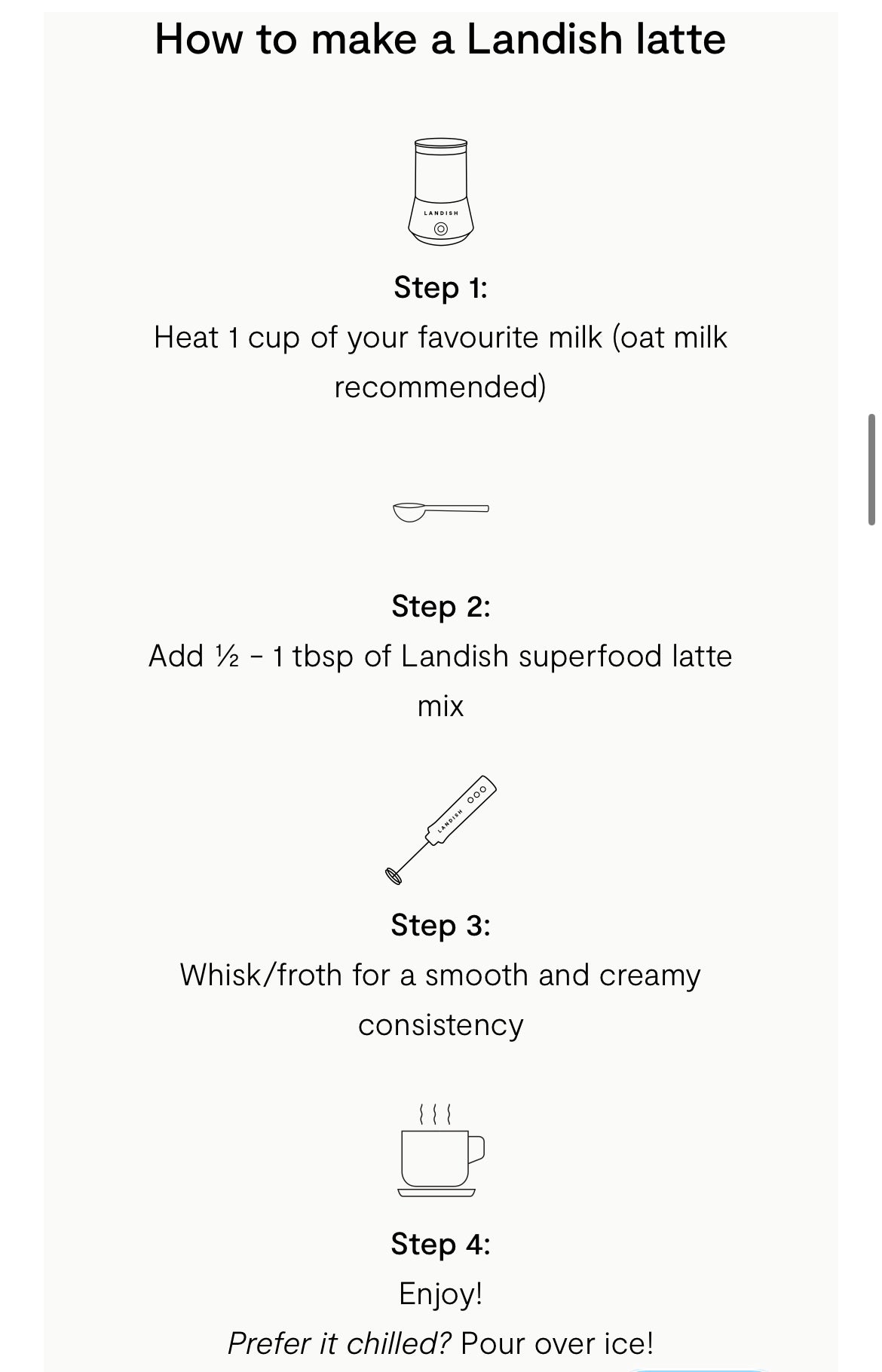 Landish Matcha Latte Mix 135gr